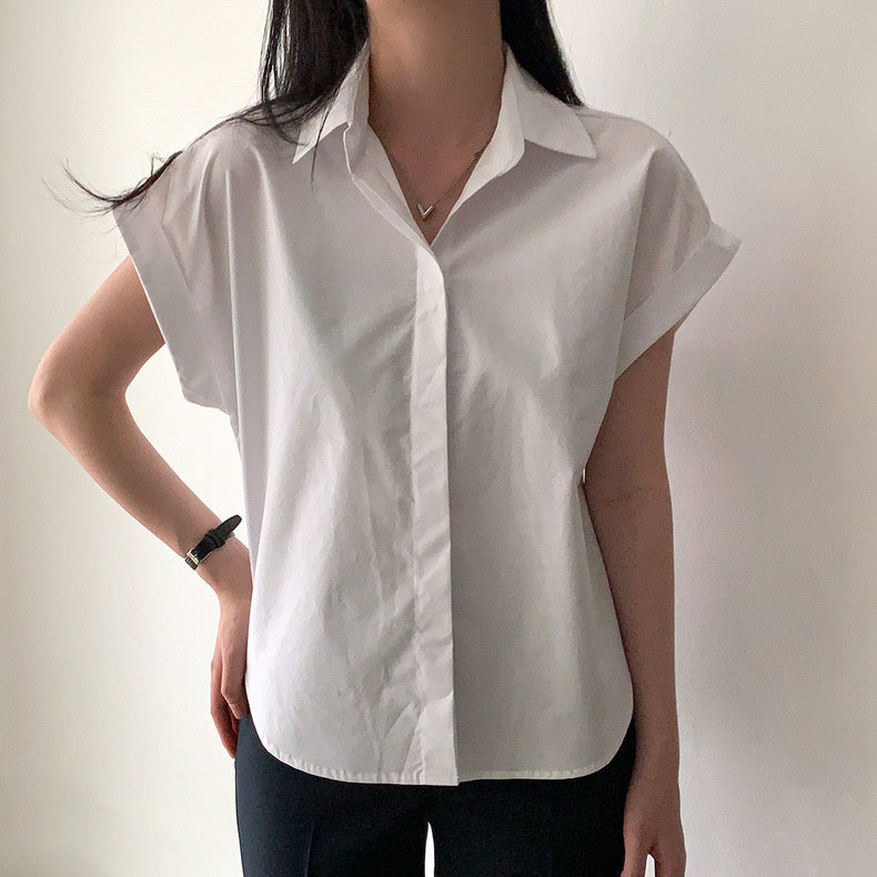 Chic Cap Sleeve Shirt