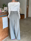 Highwaist Pleated Wide Leg Dress Pants