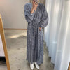 Korean Style V-Neck Relaxed Floral Maxi Dress