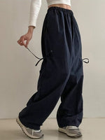 Baggy Pants with Bowknot Ribbon