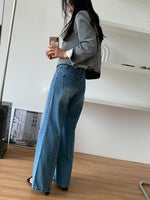 Designer Seam-Back Wide Leg Jeans