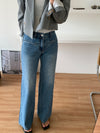 Designer Seam-Back Wide Leg Jeans