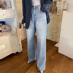 Wide Leg Heart Denim Jeans