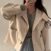 Wool Blended Short Duffle Coat