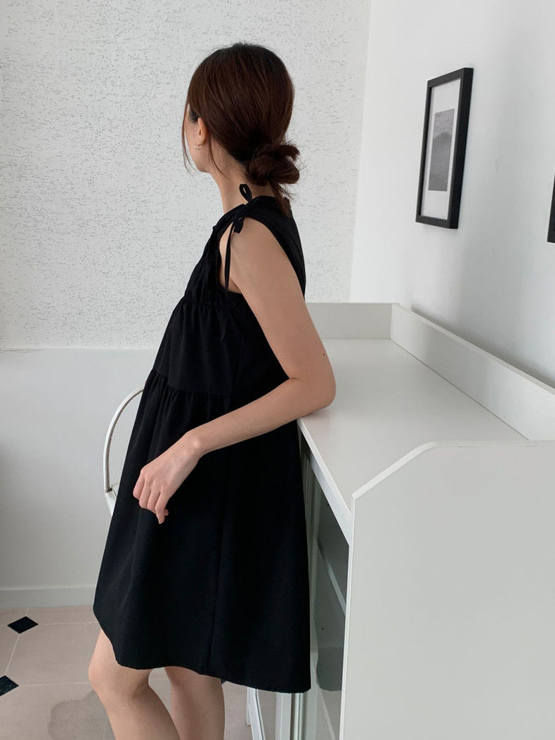 Korean Style Sleeveless A-Line Dress