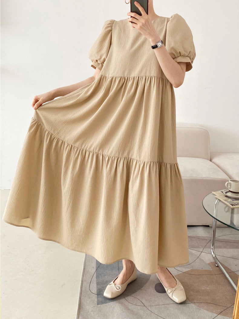 BestGO】Dress for women korean long maxi dress for ladies big plus size  casual vintage dress for teens girls #D-