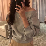 Casual Off-Shoulder Sweatshirt