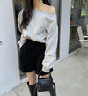 Casual Off-Shoulder Sweatshirt