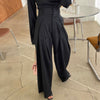 Highwaist Pleated Wide Leg Dress Pants