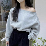 Casual Off-Shoulder Sweatshirt