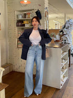 Wide Leg Heart Denim Jeans