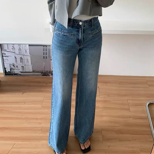 Designer Seam-Back Wide Leg Jeans