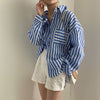 Seersucker Boyfriend Striped Shirt