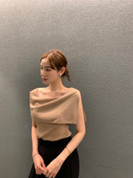 Modern Draped Off-Shoulder Top