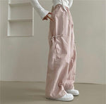 Baggy Pants with Bowknot Ribbon