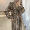 Korean Style V-Neck Relaxed Floral Maxi Dress