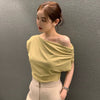 Chic One-Shoulder Ruched Blouse