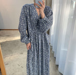 Korean Style V-Neck Relaxed Floral Maxi Dress