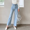 Pearl-Embellished High-Waisted Jeans