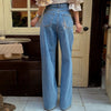 Asymmetric Wrap-Waist Wide-Leg Jeans