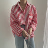 Seersucker Boyfriend Striped Shirt