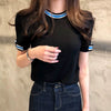 Ice-Silk Knitted Short Sleeve Top