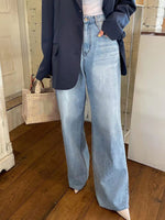 Wide Leg Heart Denim Jeans