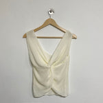 Front Knot Loose Knit Tank Top