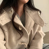 Wool Blended Short Duffle Coat