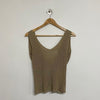 Front Knot Loose Knit Tank Top