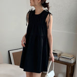 Korean Style Sleeveless A-Line Dress