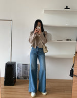 Designer Seam-Back Wide Leg Jeans