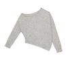 Asymmetrical Drop Shoulder Soft Sweater