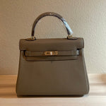 Togo Leather Belted Top Handle Satchel