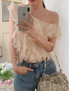 One-Shoulder Ruffle Blouse