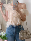 One-Shoulder Ruffle Blouse