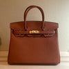 Togo Leather Top Handle Satchel with Lock Key