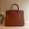 Togo Leather Top Handle Satchel with Lock Key