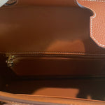 Togo Leather Top Handle Satchel with Lock Key