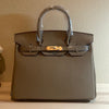 Togo Leather Top Handle Satchel with Lock Key