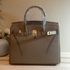 Togo Leather Top Handle Satchel with Lock Key