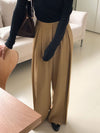 Pleated Wide Leg Casual Pants