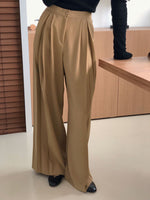 Pleated Wide Leg Casual Pants