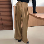 Pleated Wide Leg Casual Pants