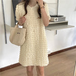 3D Textured A-Line Mini Dress