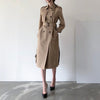 Long Double-Breasted Trench Coat