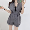 Button-Up DrawString Utility Jumpsuit