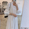 Tiered Long Sleeve Shirt Dress