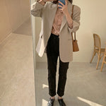 Korean Style Casual Blazer with Back Vent