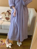 Cloud Touch Loose Fitting Cross Over Wrap Midi Dress